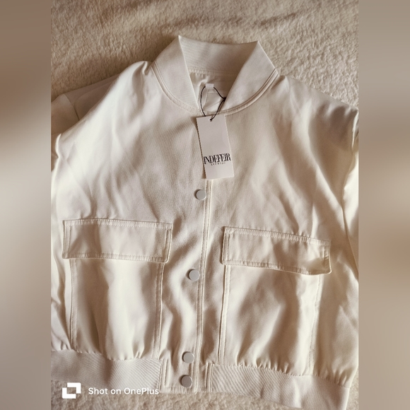 Indefeir Jacket spring White vintage solid long sleeves women's - Picture 3 of 11